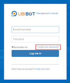 logowanie do platformy ubibot