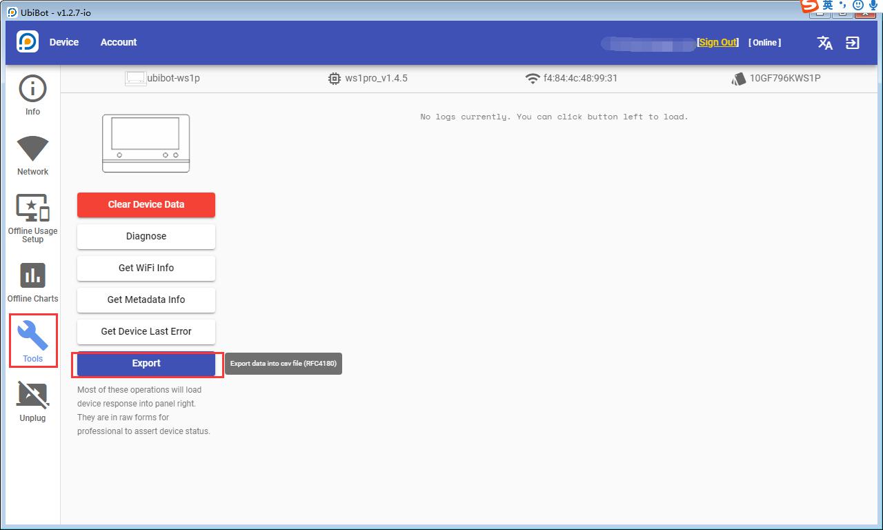 Tryb offline Ubibot