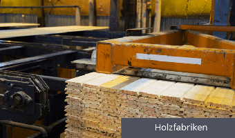 Temperatur- und Feuchtigkeitsmessung in einer Holzfabrik