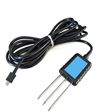 Bodentemperatur- und Bodenfeuchtesensor