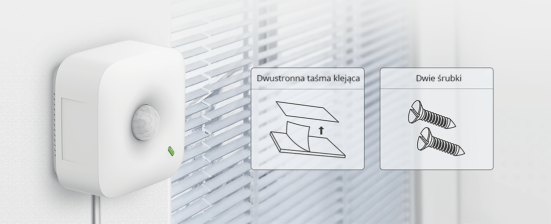 Montaż czujnika UbiBot MS1 na ścianie