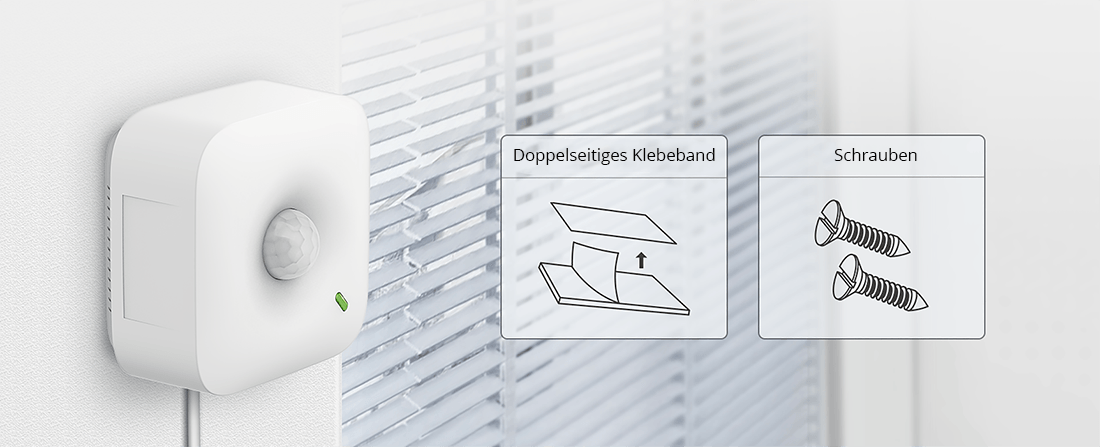 Einfache Installation des Bewegungsmelders MS1